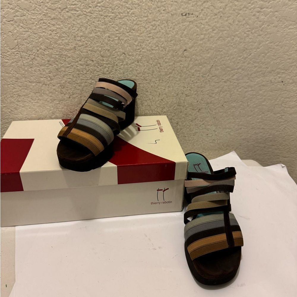 Thierry Rabotin Brown and Tan Sandals - Picture 2 of 9